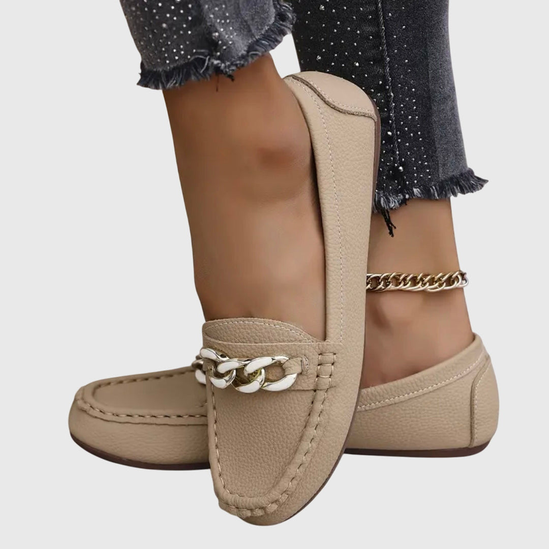 Susanne | Kvinners Slip On Loafers Med Kjededetalj