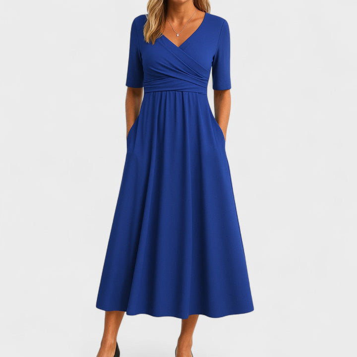 Joanna | Elegant Midi Kjole for Sommer