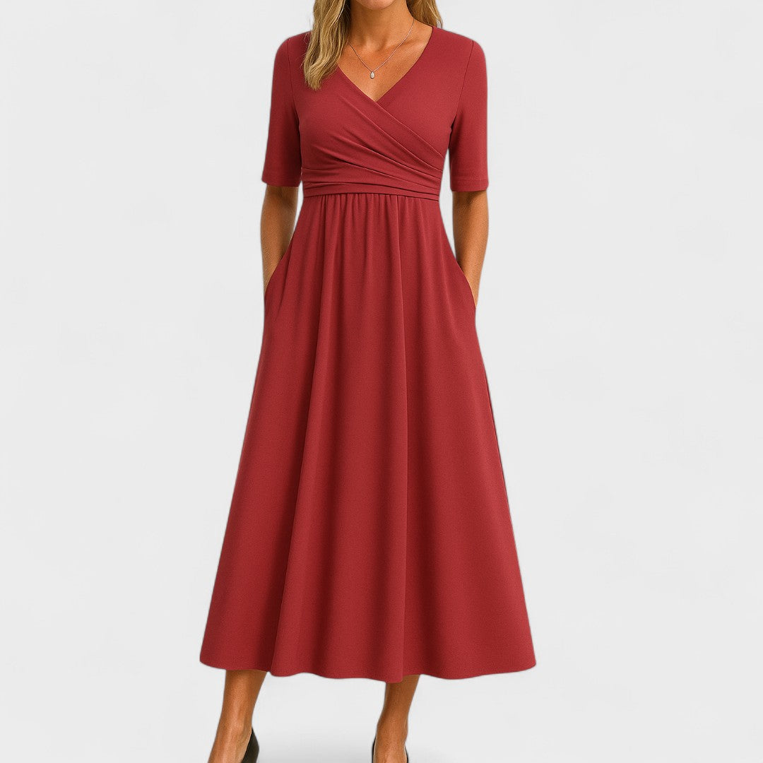 Joanna | Elegant Midi Kjole for Sommer