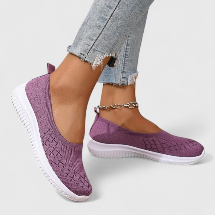 Klara | Kvinnenes Lettvekt Slip On Strikkede Sko
