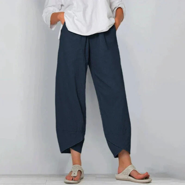 Juliane | Kvinne Wide Leg Casual Cropped Bukser