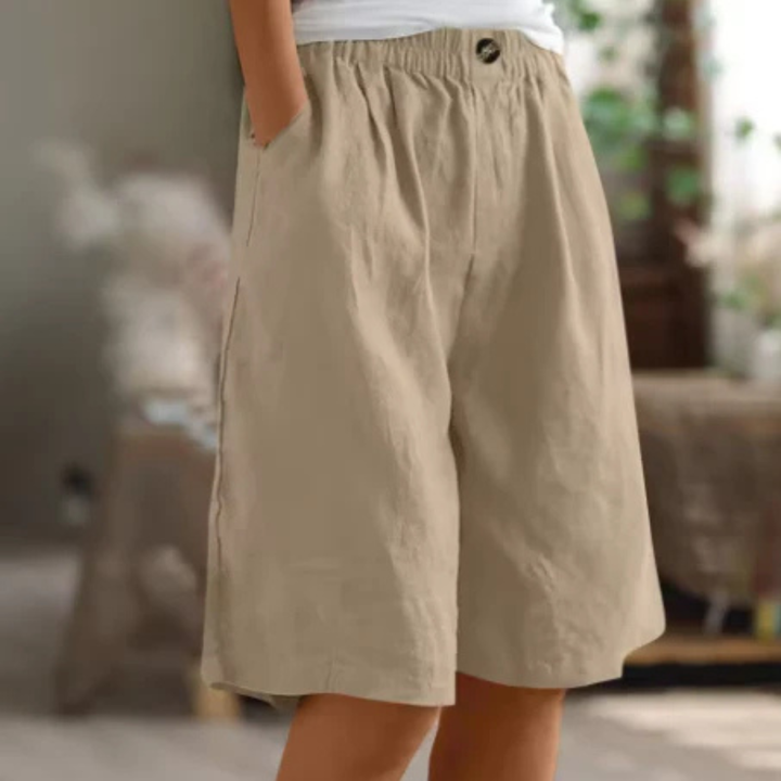 Marianne | Vide Legg Casual Shorts med Lommer