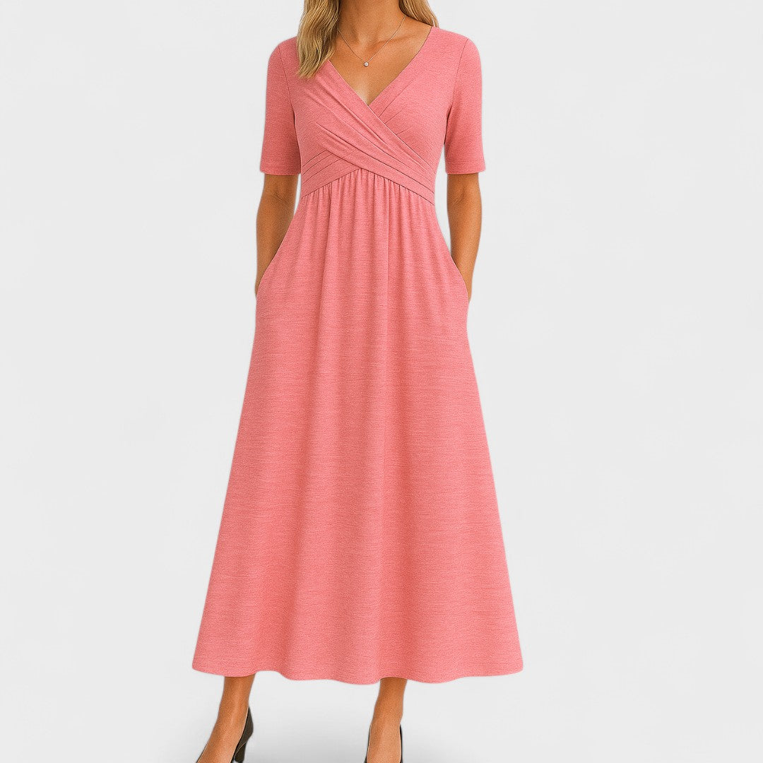 Joanna | Elegant Midi Kjole for Sommer