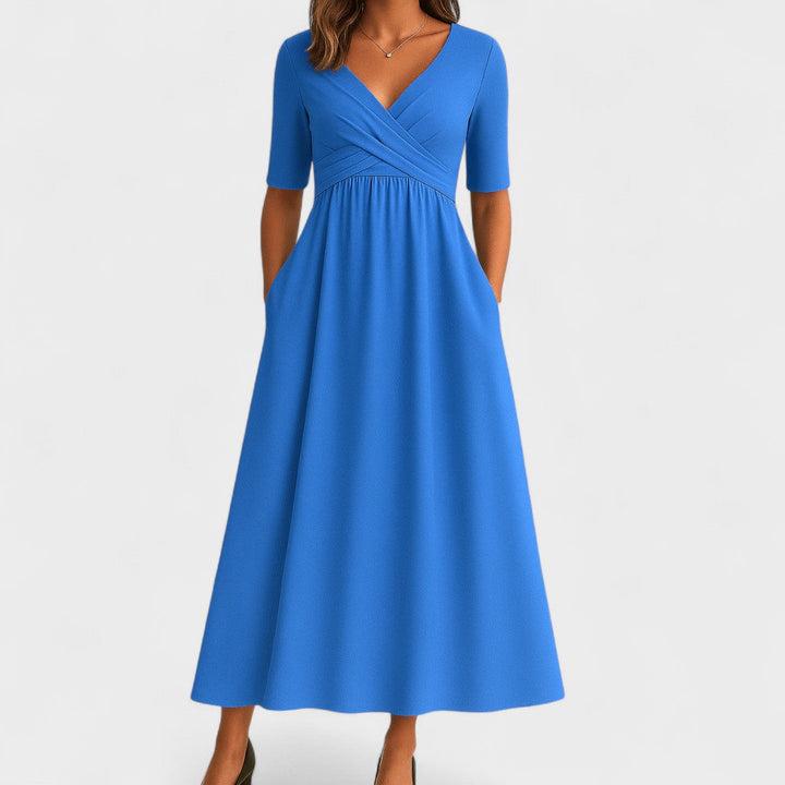 Joanna | Elegant Midi Kjole for Sommer