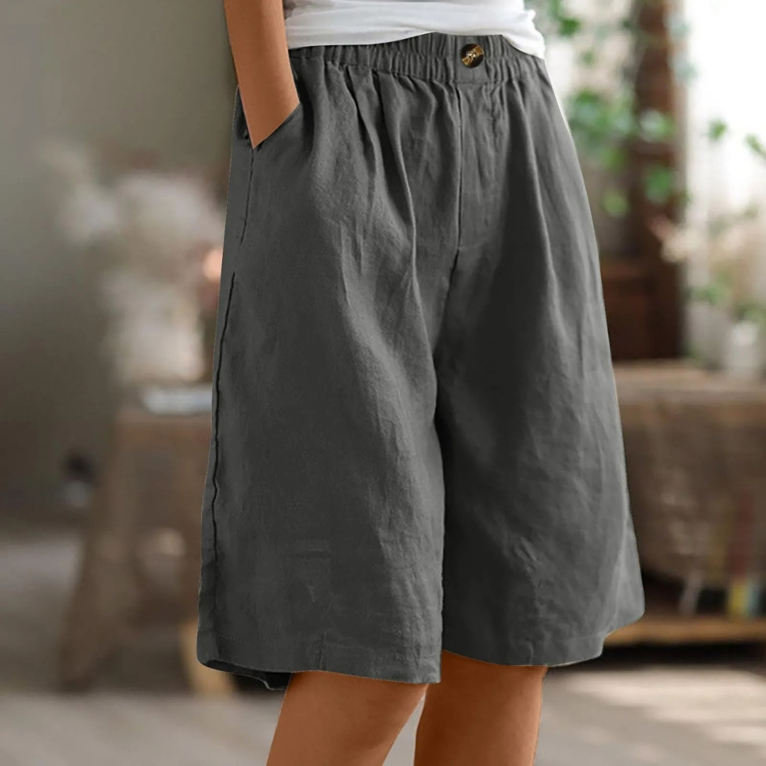 Marianne | Vide Legg Casual Shorts med Lommer