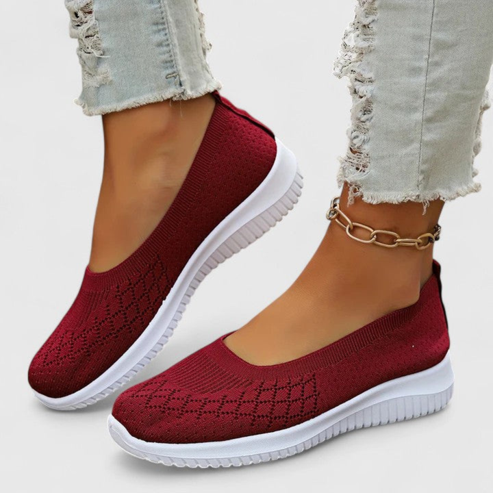Klara | Kvinnenes Lettvekt Slip On Strikkede Sko