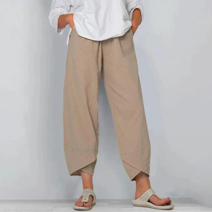 Juliane | Kvinne Wide Leg Casual Cropped Bukser