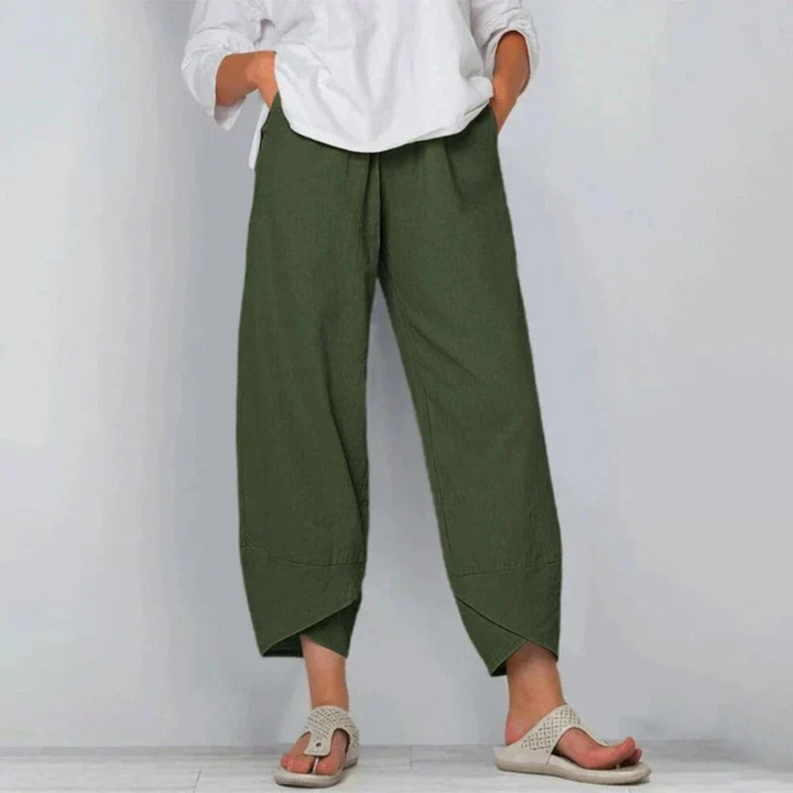 Juliane | Kvinne Wide Leg Casual Cropped Bukser