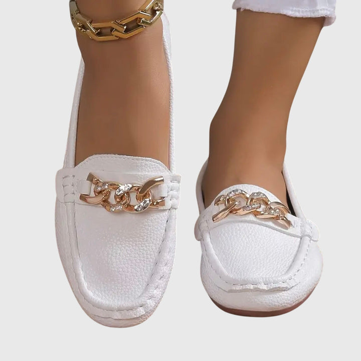 Susanne | Kvinners Slip On Loafers Med Kjededetalj