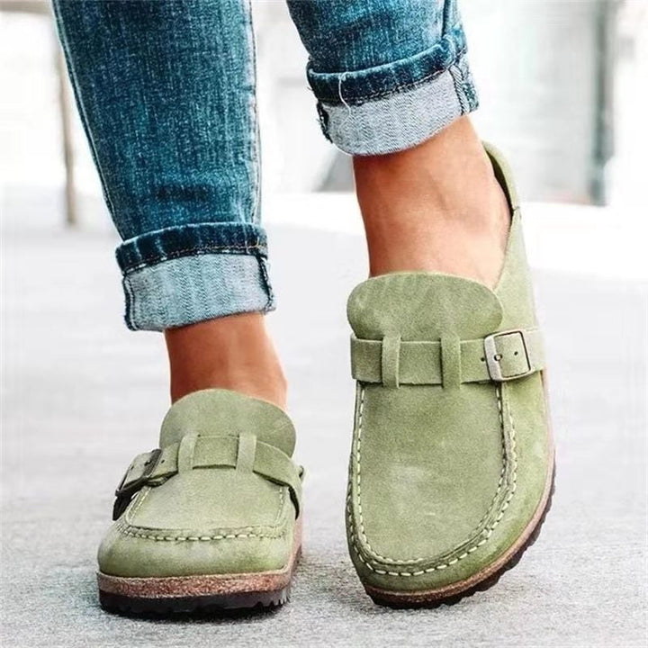 Olga | Kvinne Slip On Loafers med Spenne