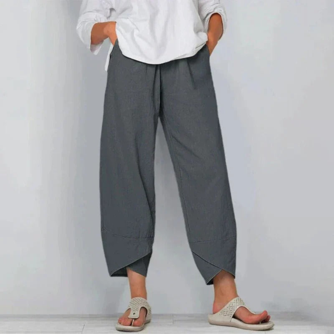 Juliane | Kvinne Wide Leg Casual Cropped Bukser