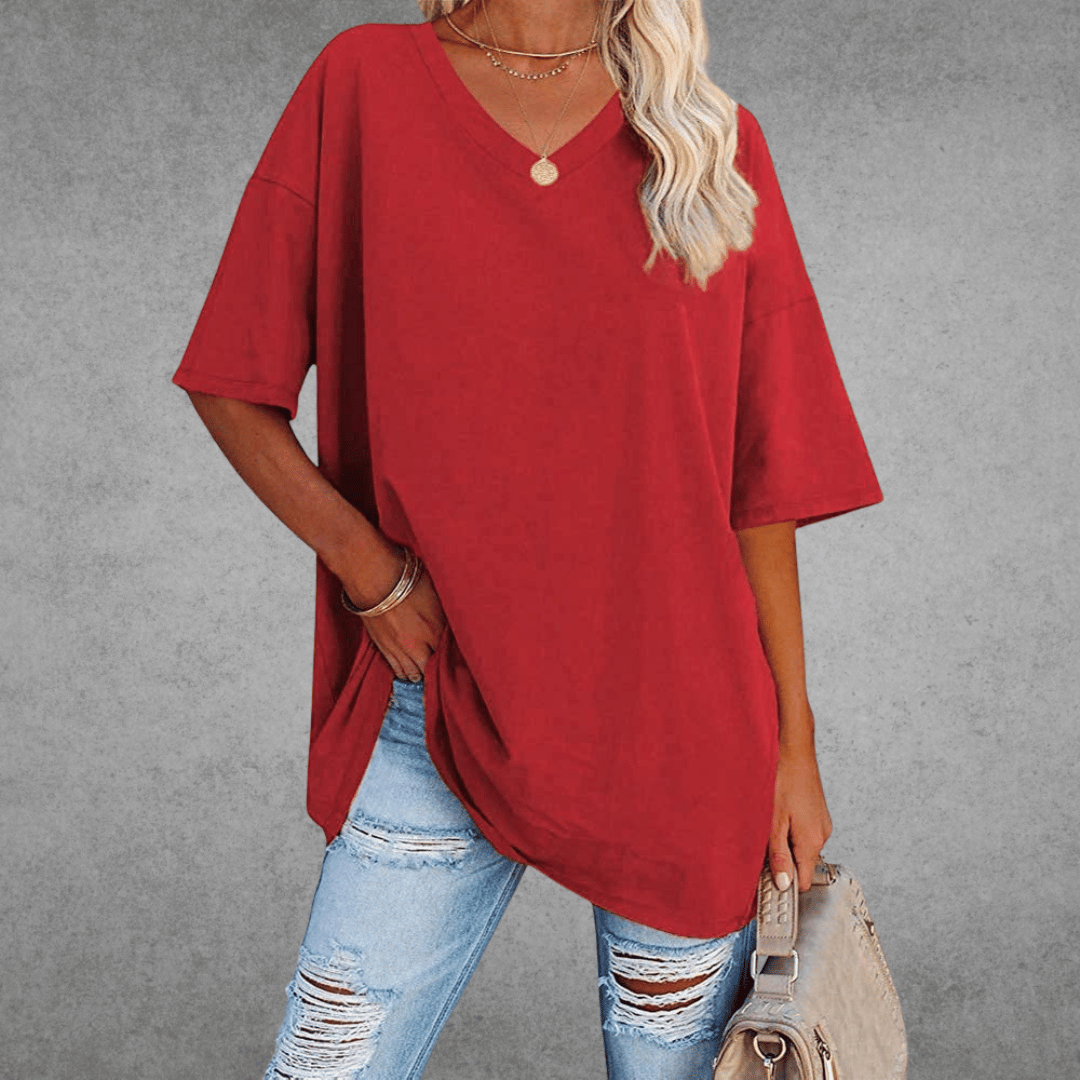 Nikita | Stilig Oversized V-hals T-skjorte