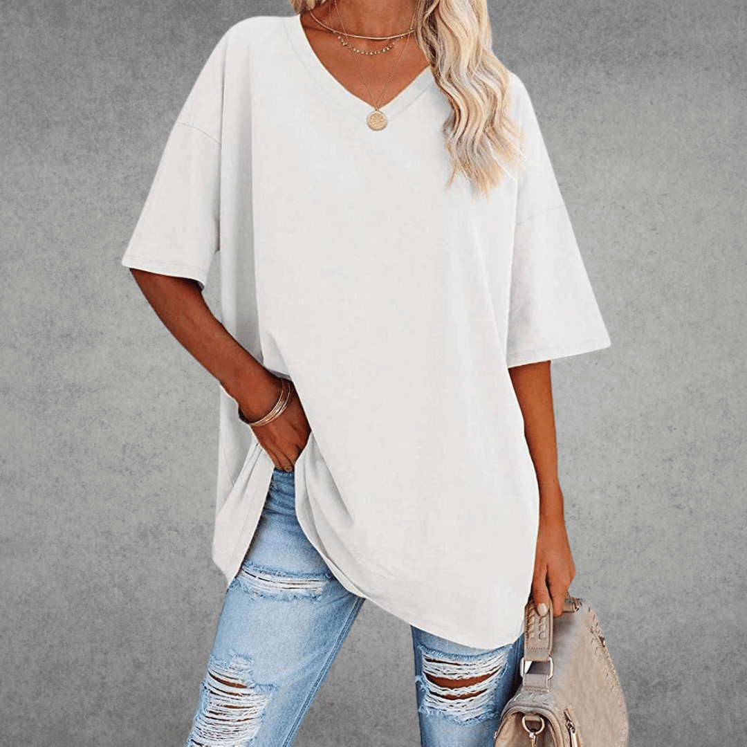 Nikita | Stilig Oversized V-hals T-skjorte