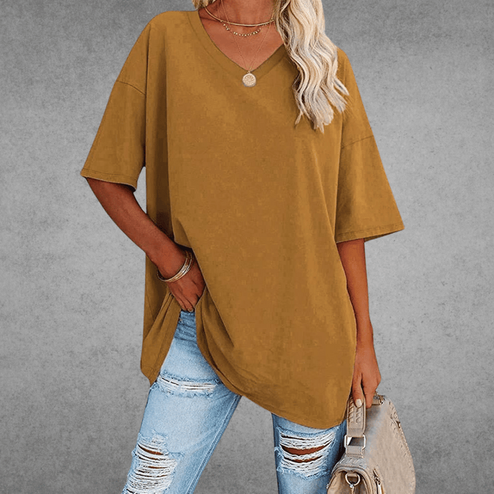 Nikita | Stilig Oversized V-hals T-skjorte