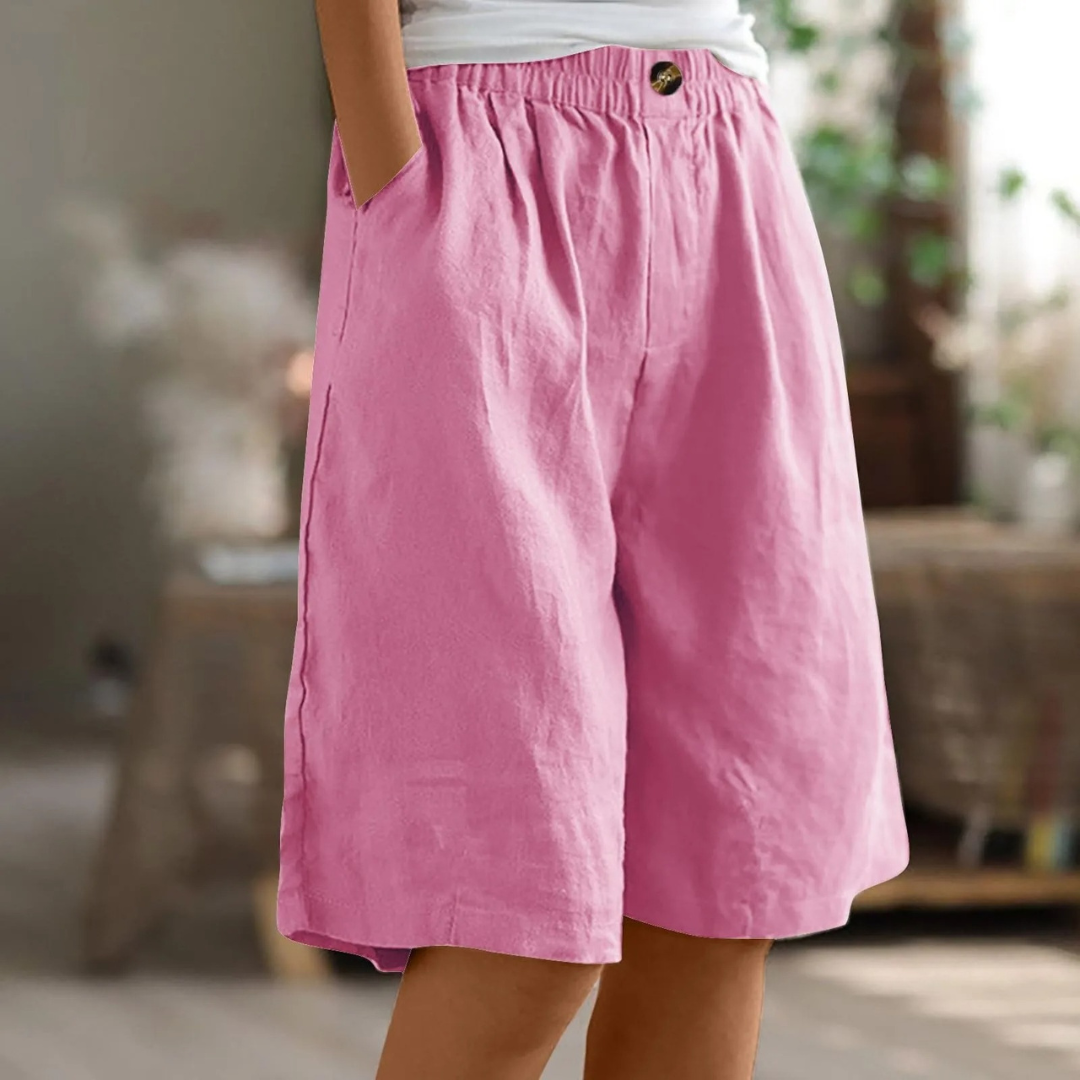 Marianne | Vide Legg Casual Shorts med Lommer