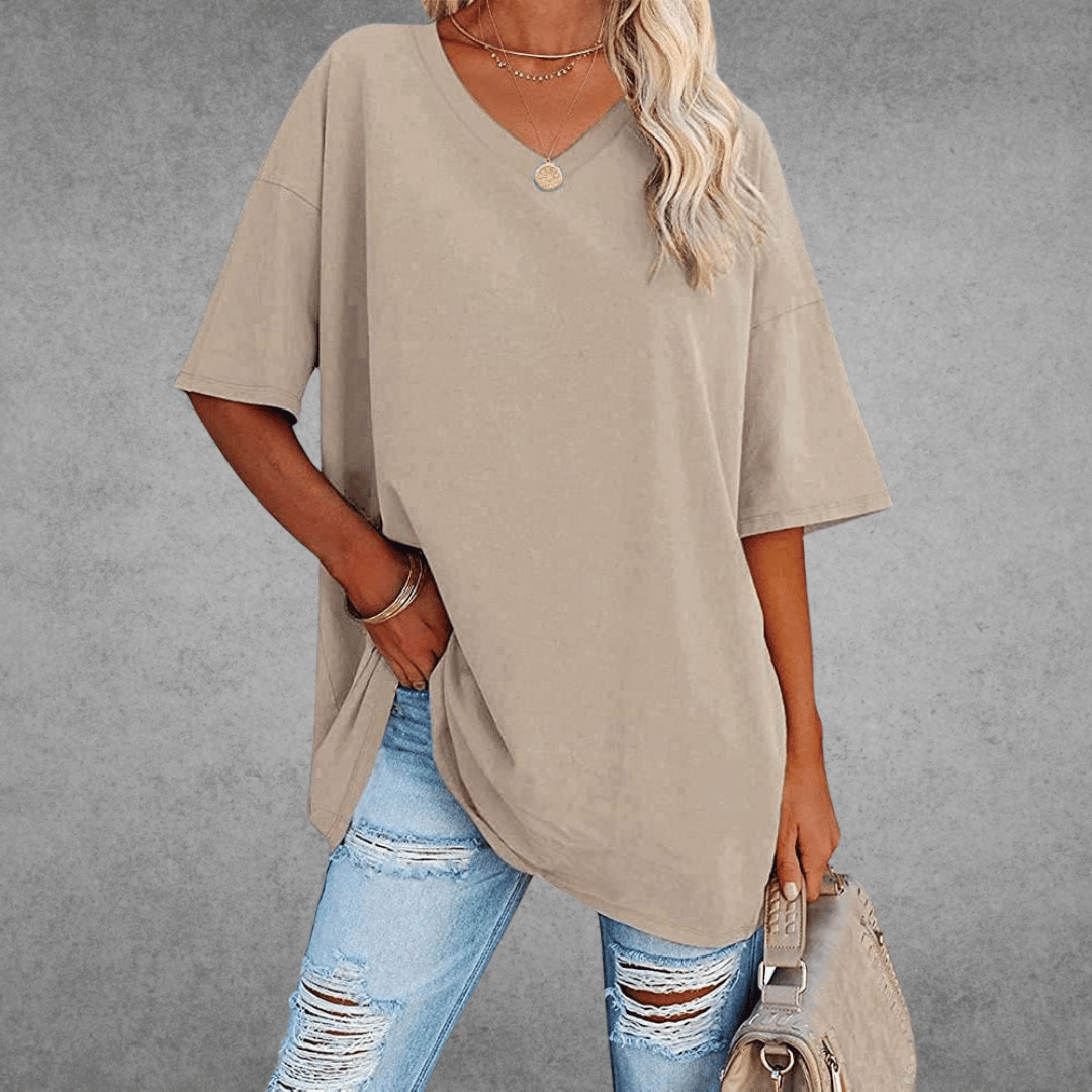 Nikita | Stilig Oversized V-hals T-skjorte