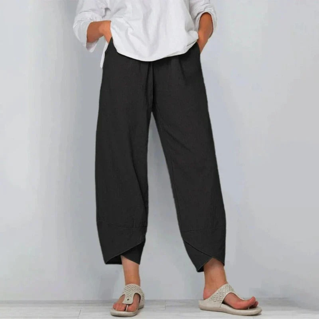 Juliane | Kvinne Wide Leg Casual Cropped Bukser