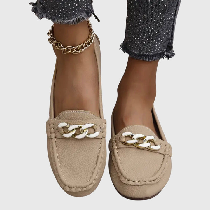 Susanne | Kvinners Slip On Loafers Med Kjededetalj