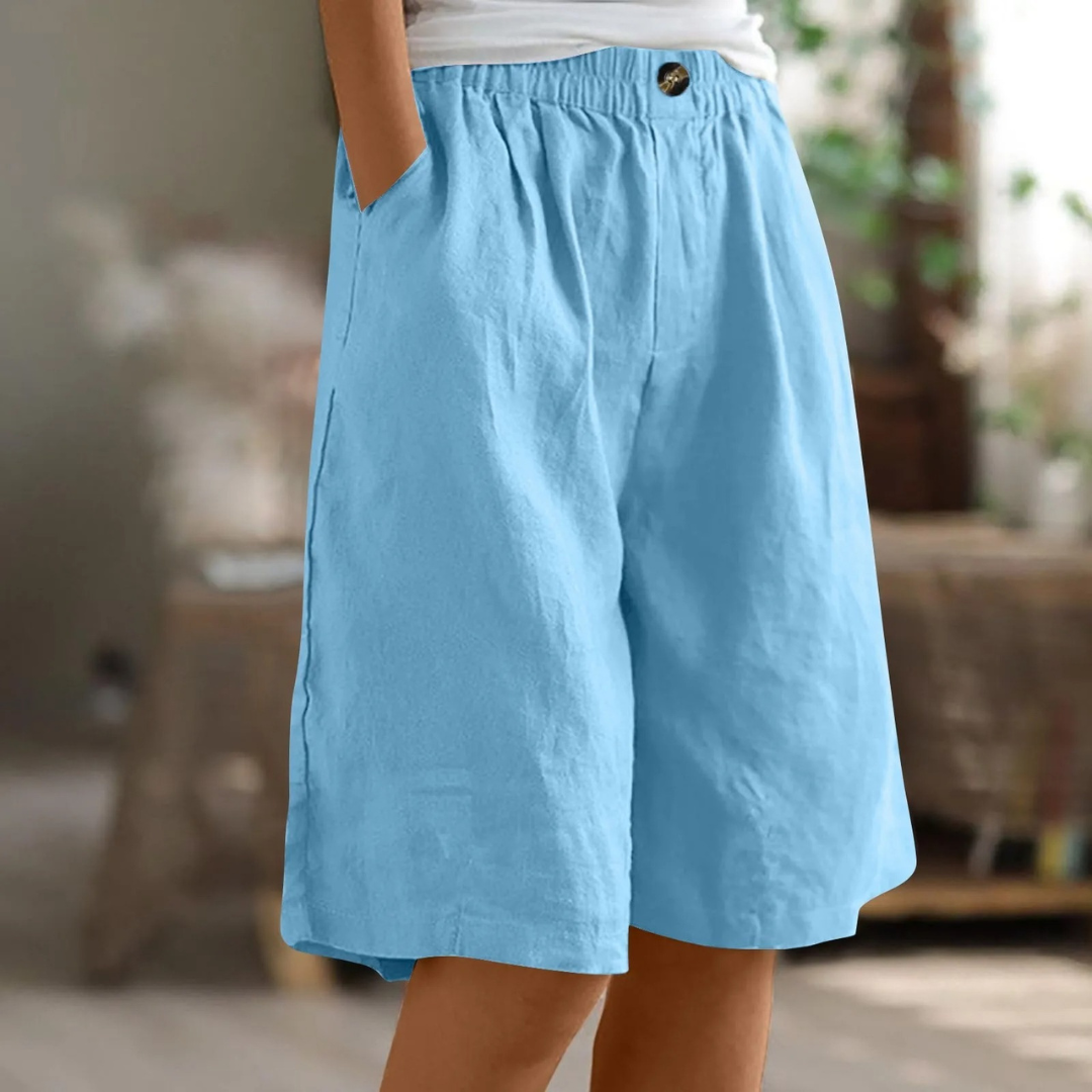Marianne | Vide Legg Casual Shorts med Lommer