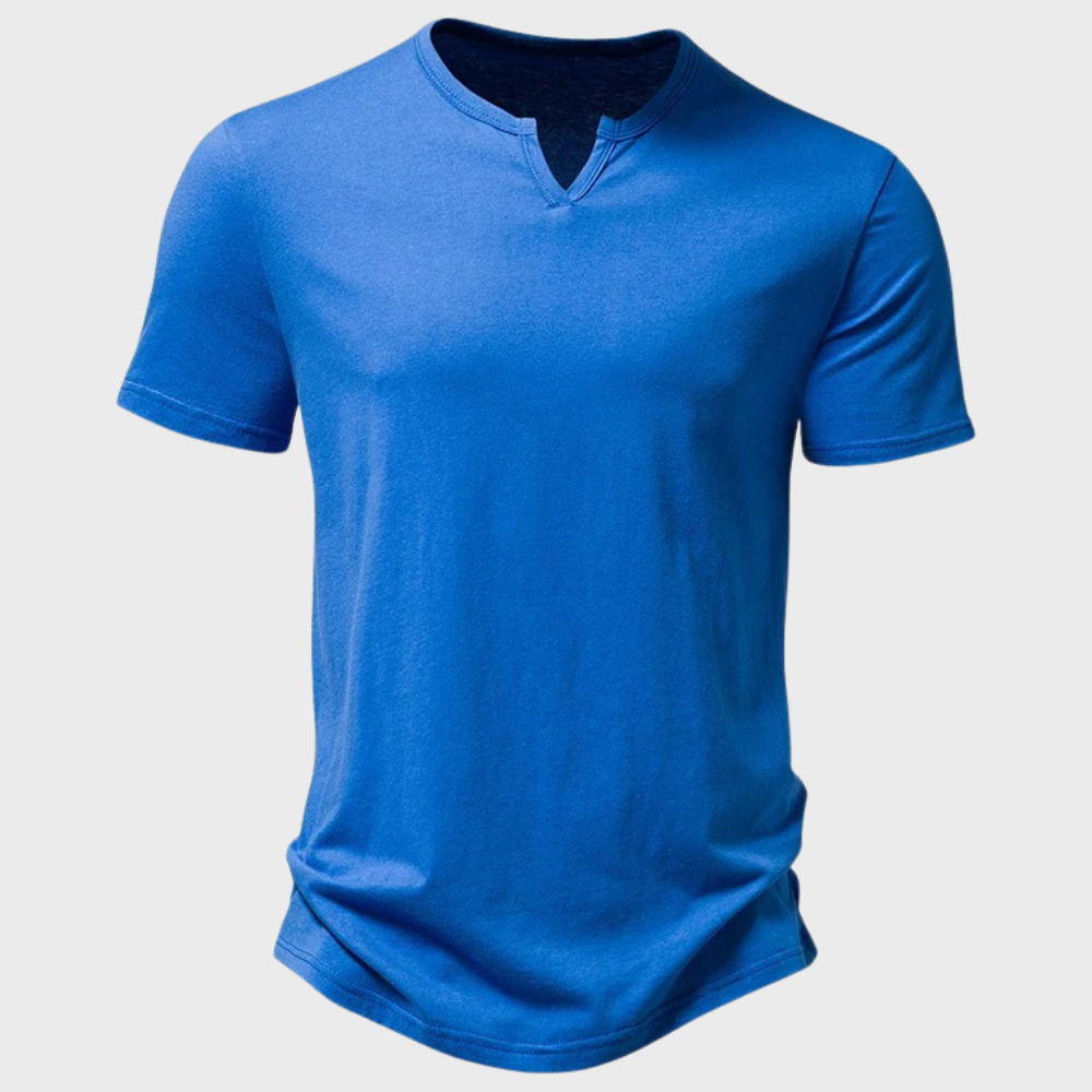 Gunnar | Casual Henley T-skjorte med Knapper