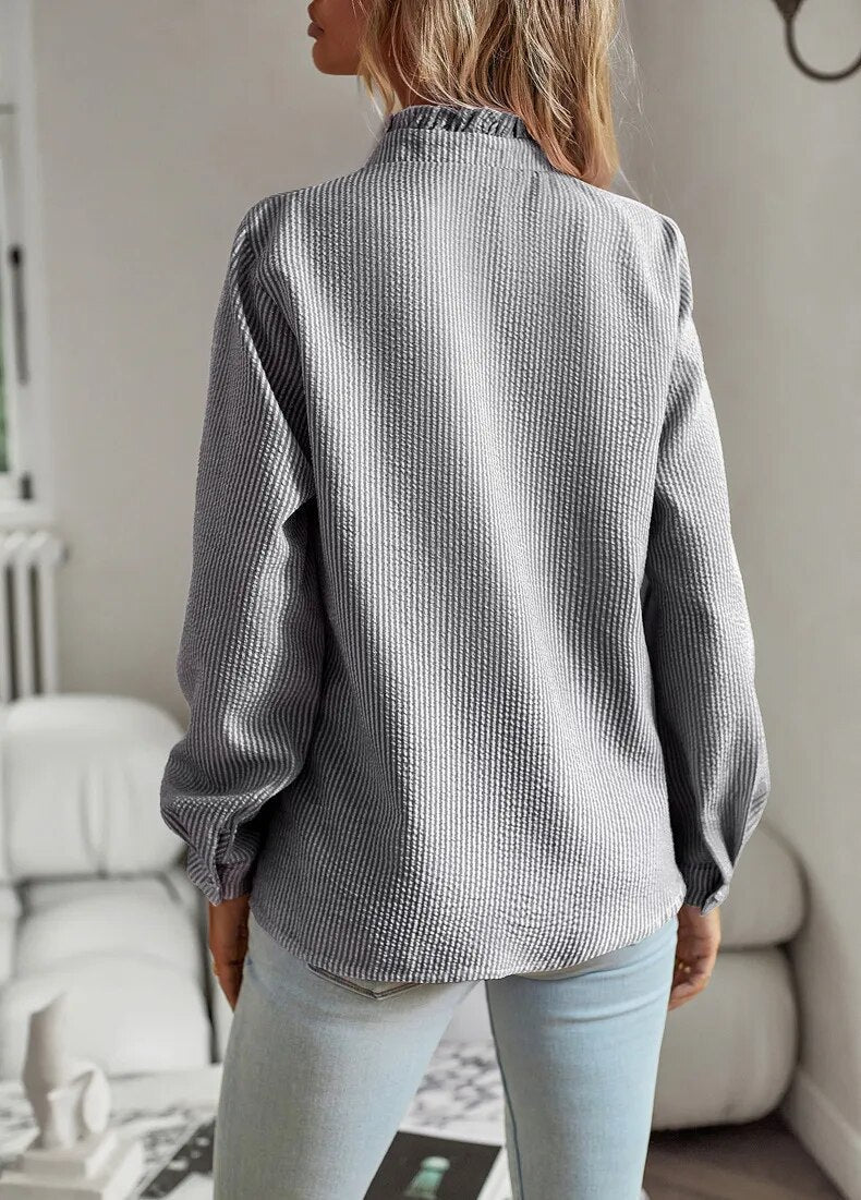Alice | Rynket Knappe Bluse