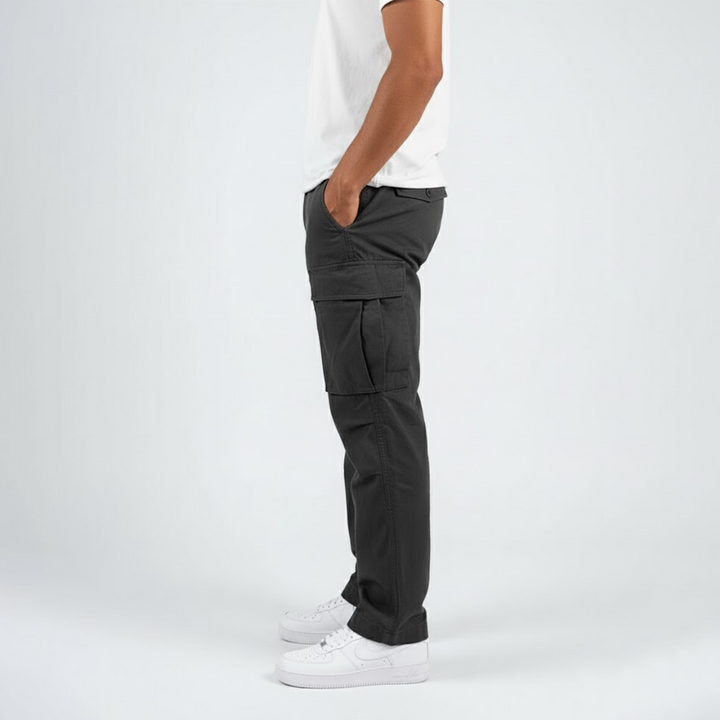 Jørn | Herre cargo bukser med avslappet passform og sidelommer i streetwear stil