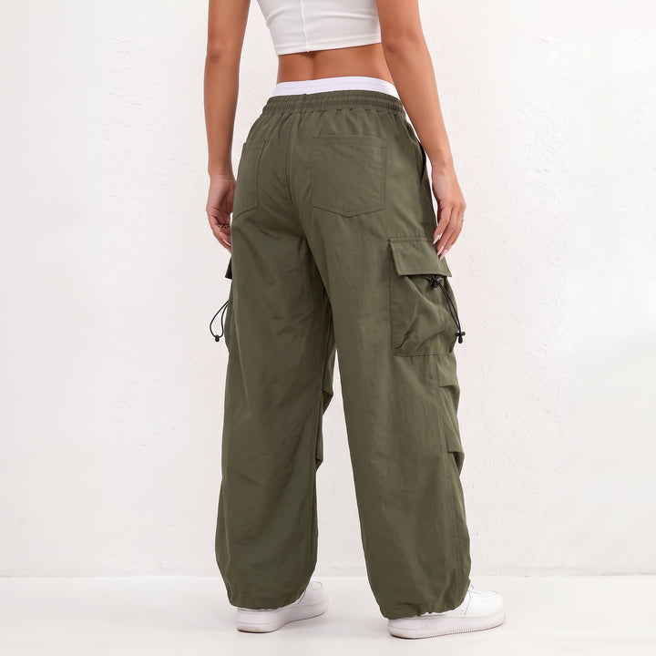 Josephine | Casual Arbeidsstil Lommer Snøring Avslappede Bukser