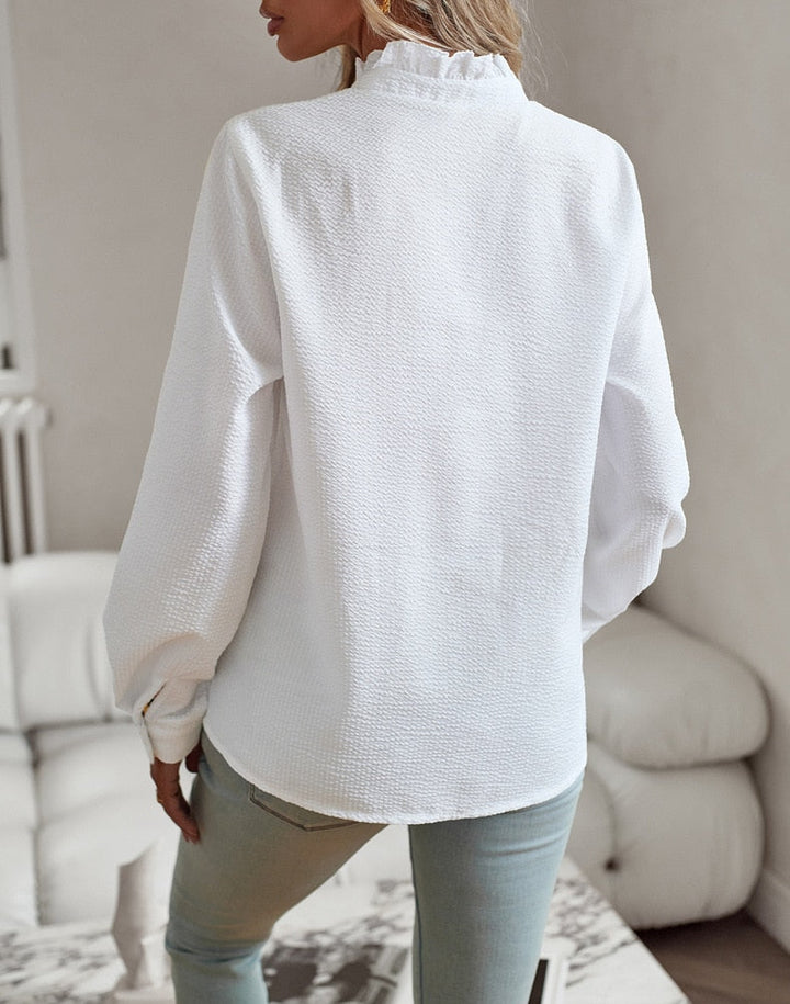 Alice | Rynket Knappe Bluse
