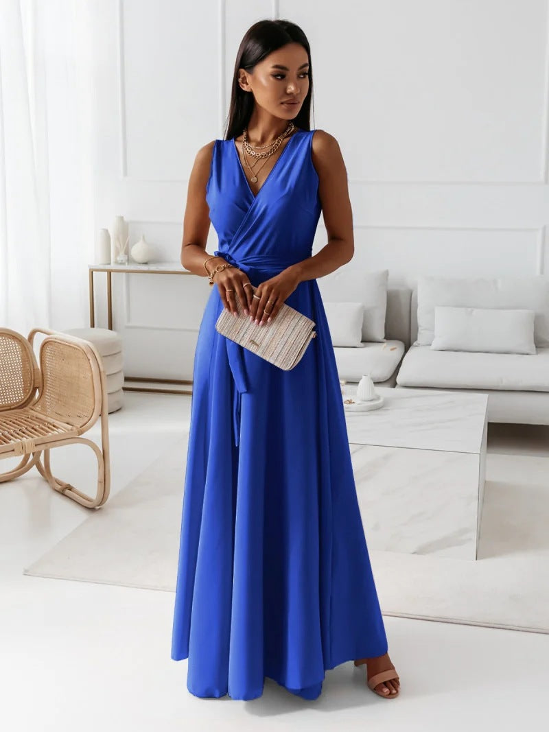 Christina | Kvinnenes Wrap Maxi Kjole for Bryllupsgjester