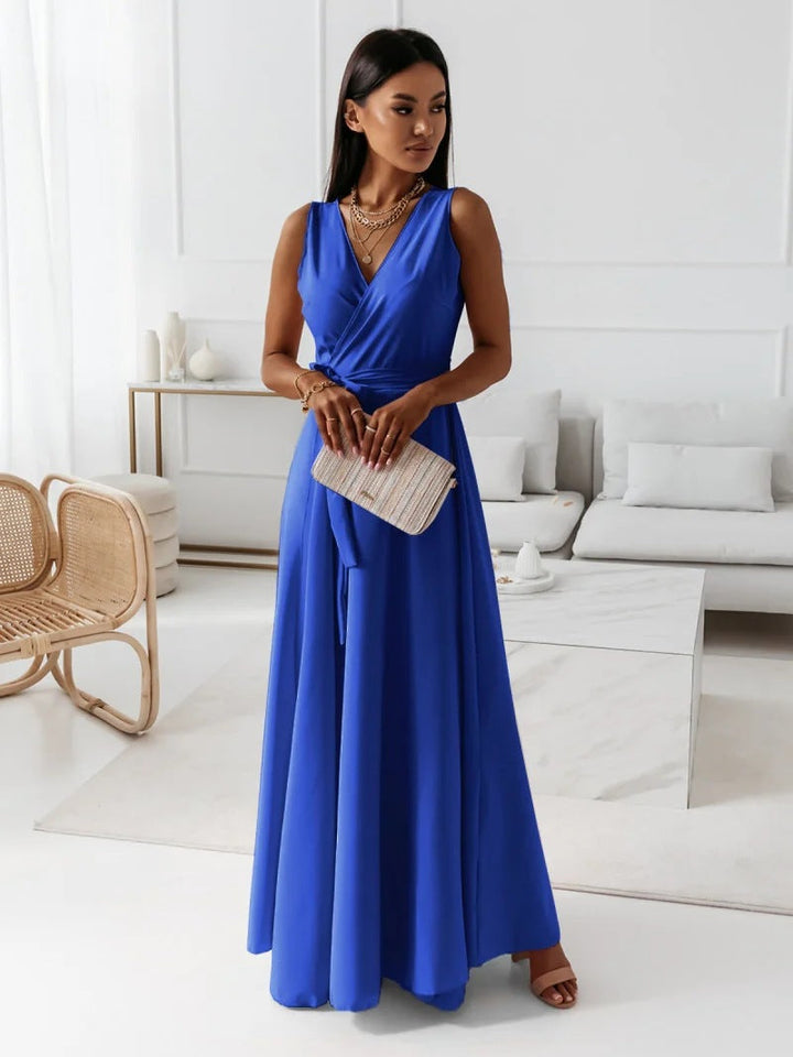 Christina | Kvinnenes Wrap Maxi Kjole for Bryllupsgjester