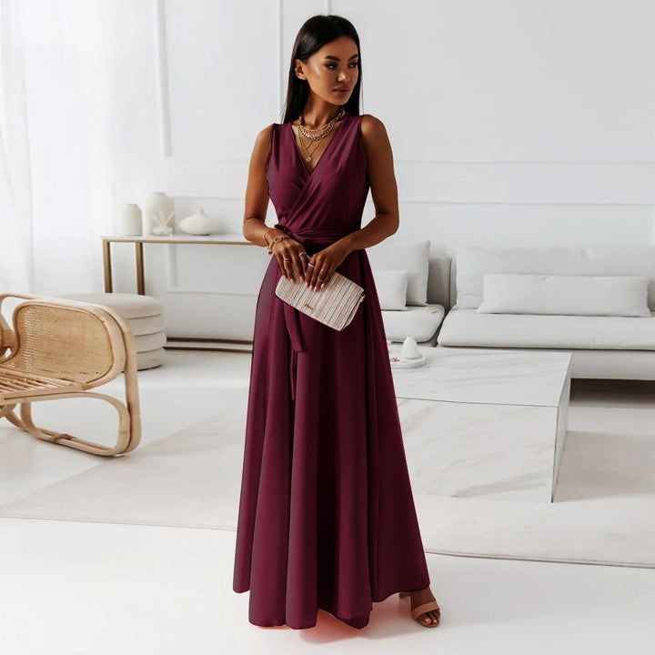 Christina | Kvinnenes Wrap Maxi Kjole for Bryllupsgjester