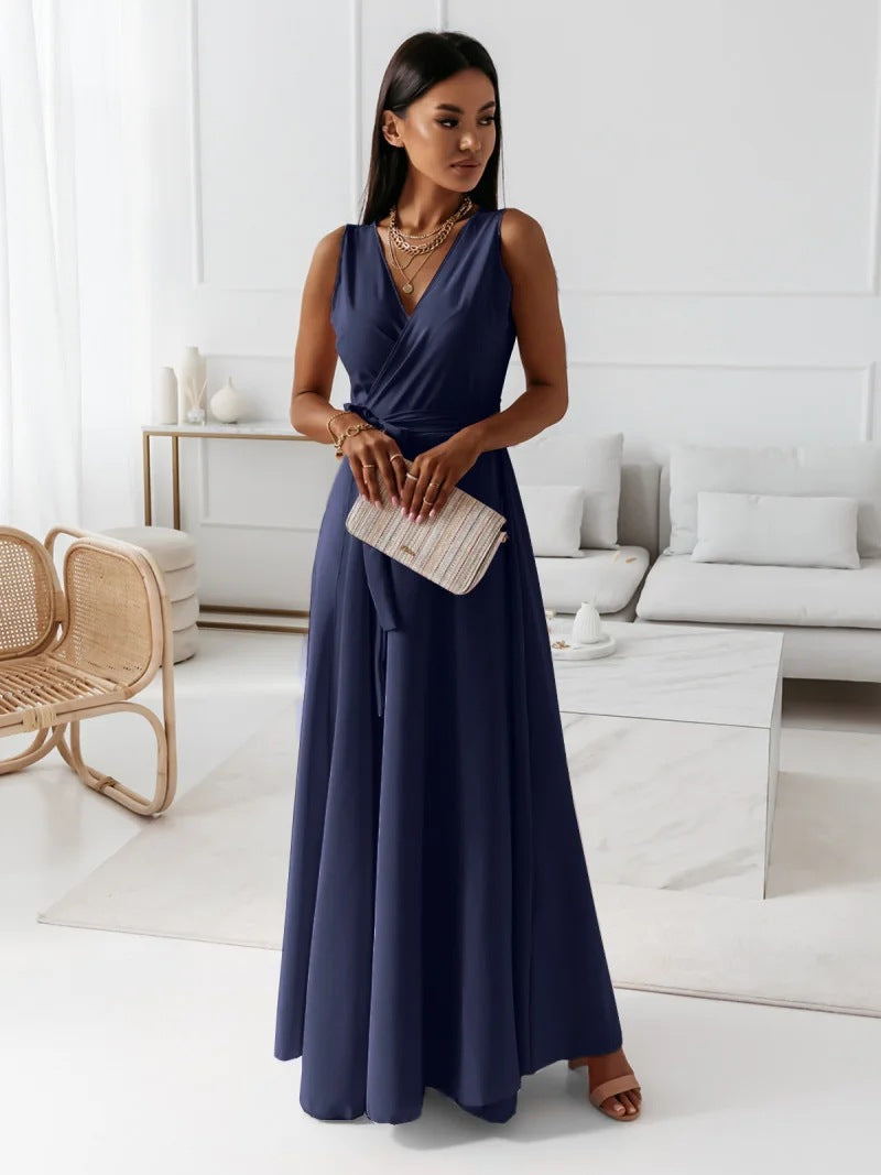 Christina | Kvinnenes Wrap Maxi Kjole for Bryllupsgjester