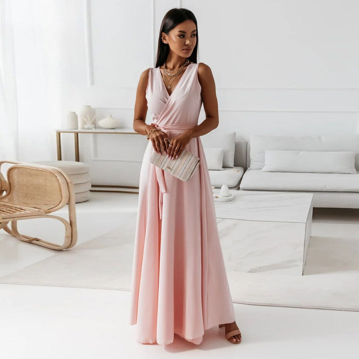 Christina | Kvinnenes Wrap Maxi Kjole for Bryllupsgjester
