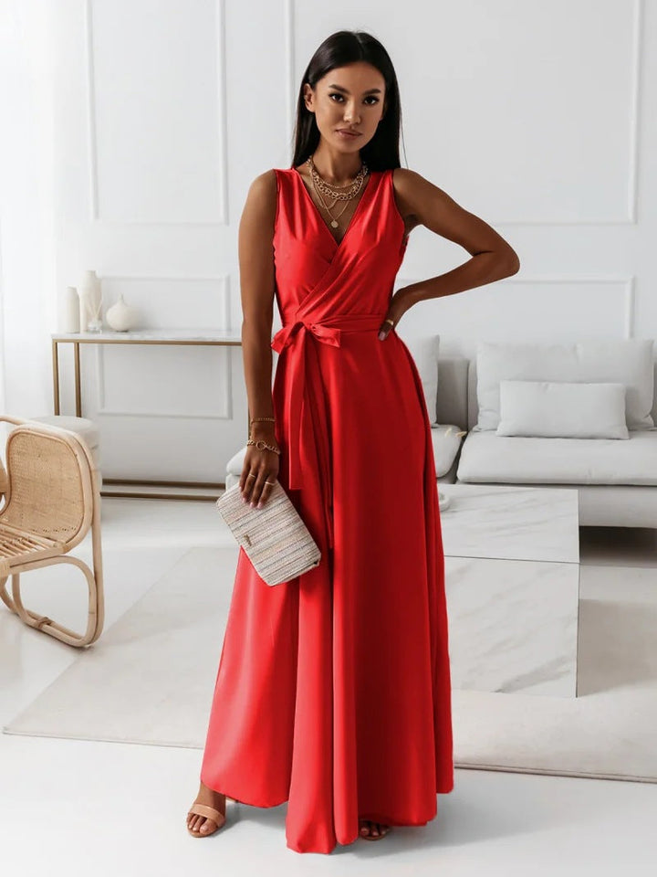 Christina | Kvinnenes Wrap Maxi Kjole for Bryllupsgjester
