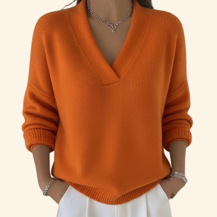 Marie | Dame V-hals Genser Stil Top