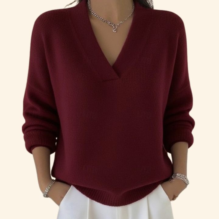 Marie | Dame V-hals Genser Stil Top