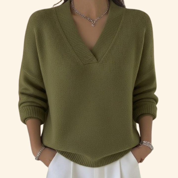Marie | Dame V-hals Genser Stil Top