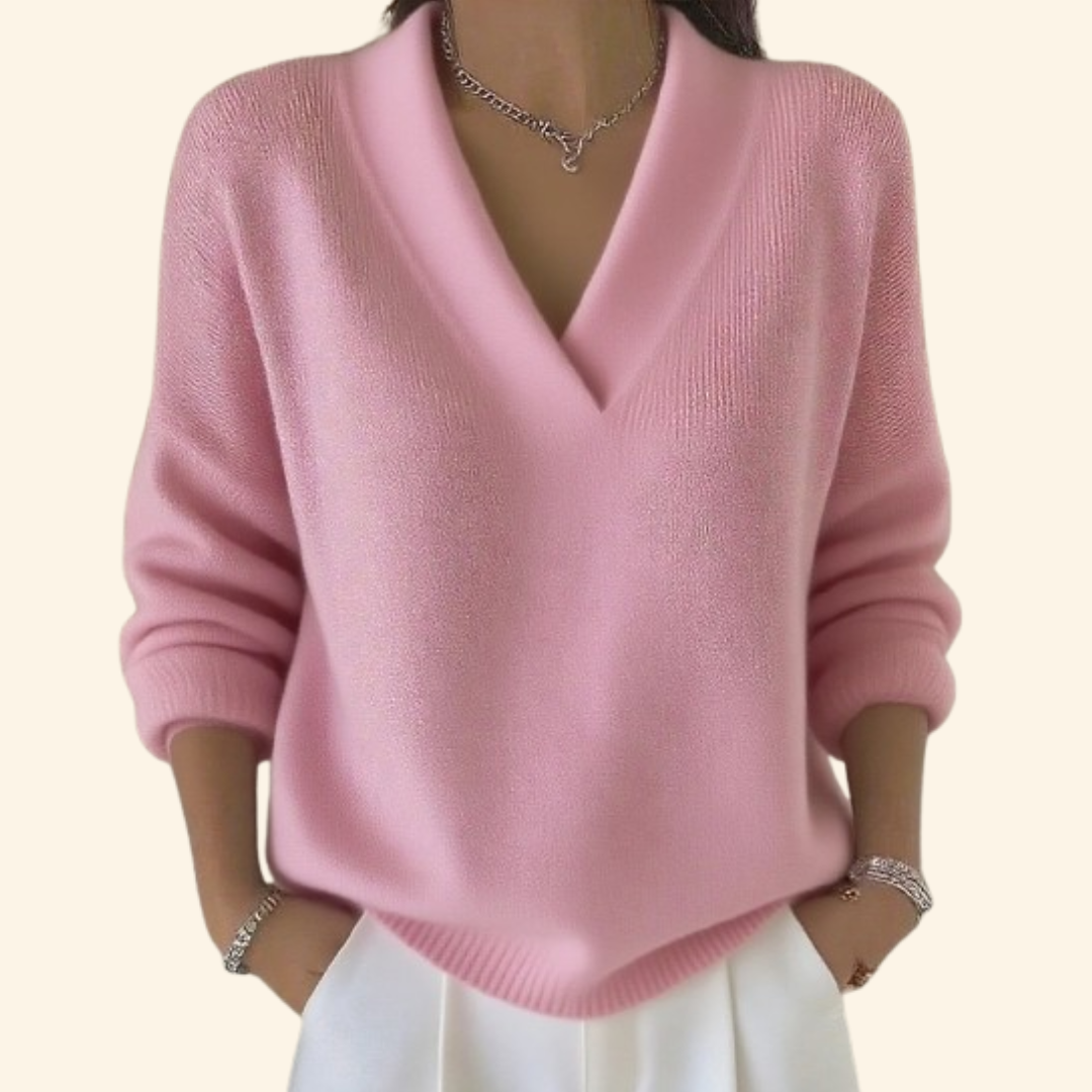 Marie | Dame V-hals Genser Stil Top