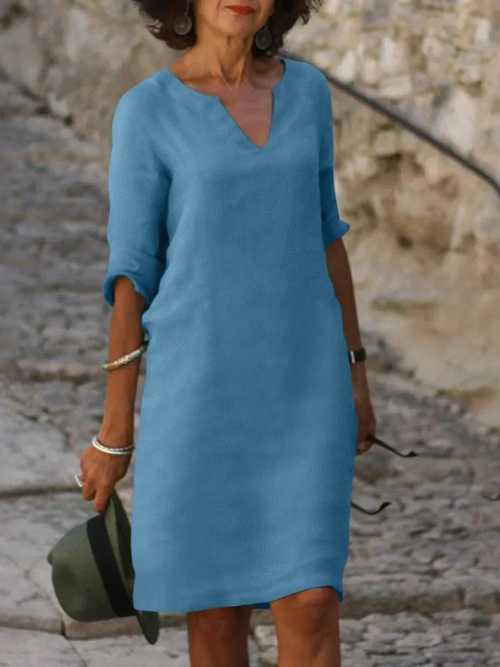 Josette | Elegant Kjole med V-Hals