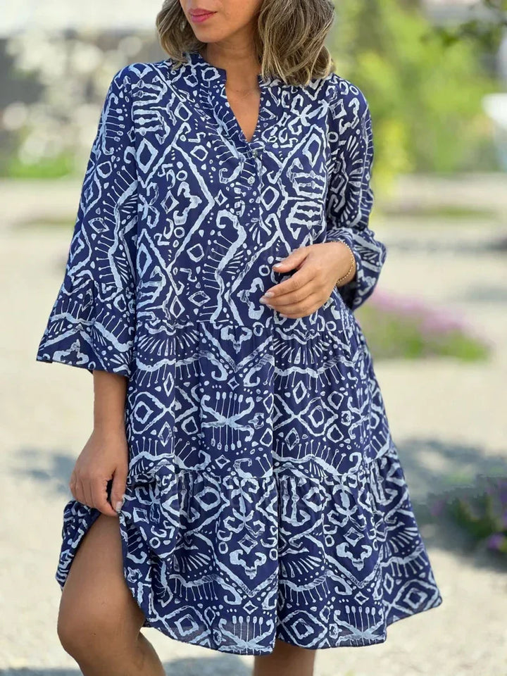 Kyara | Stilig Boho Print Tunika Kjole