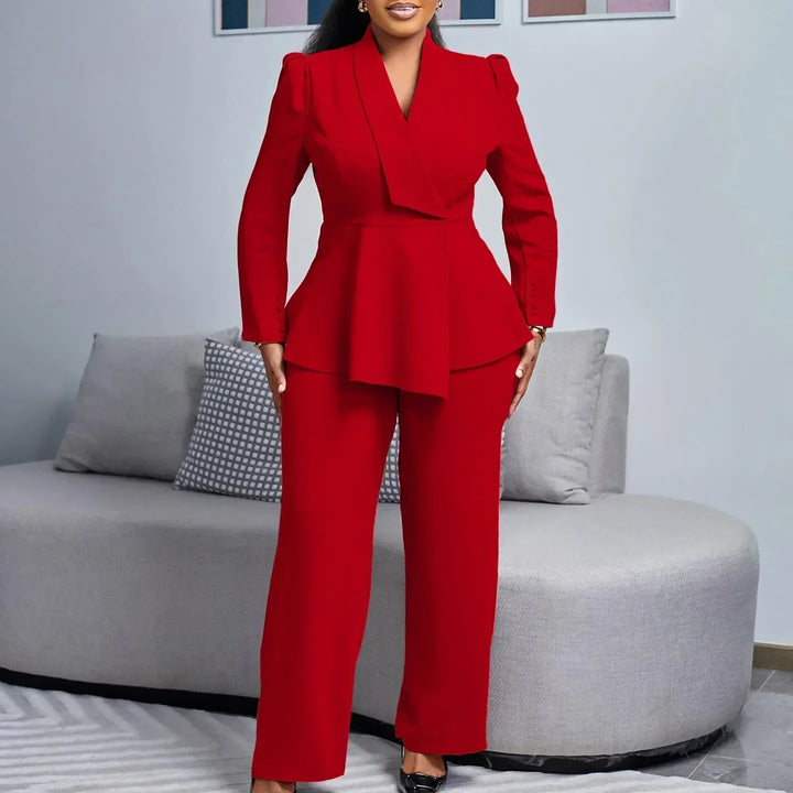 Ragna | Elegant formell sett med skreddersydd lang blazer for kvinner