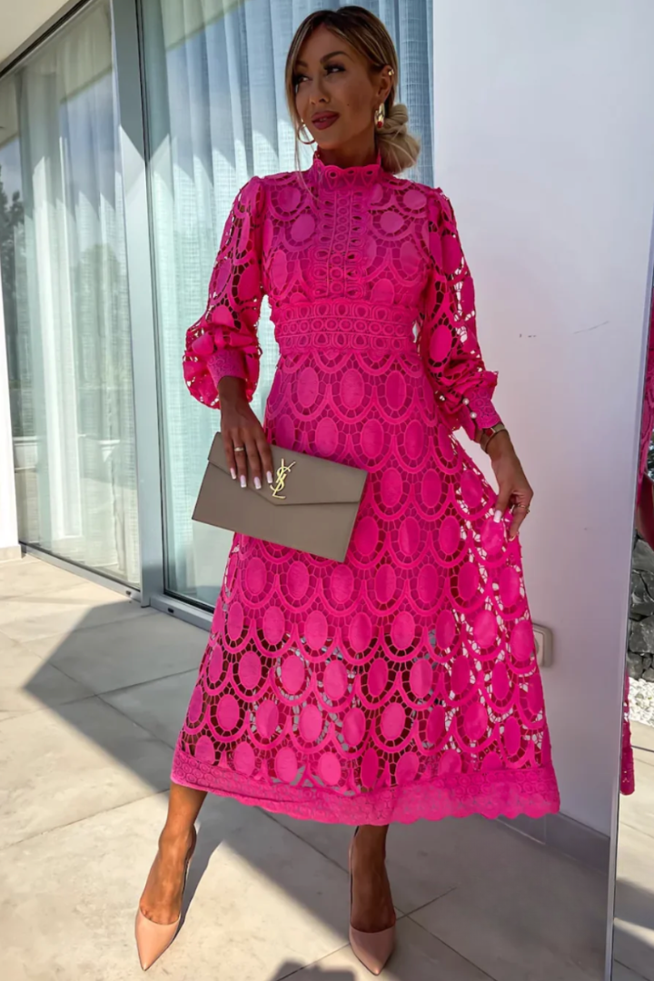 Milena | Kvinne Langermet Cutout Festkjole