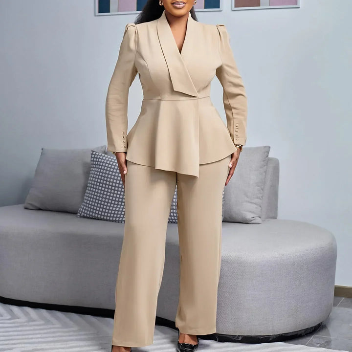 Ragna | Elegant formell sett med skreddersydd lang blazer for kvinner