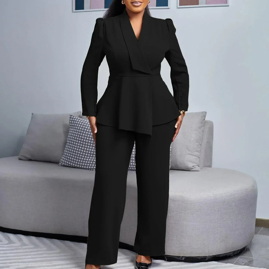 Ragna | Elegant formell sett med skreddersydd lang blazer for kvinner