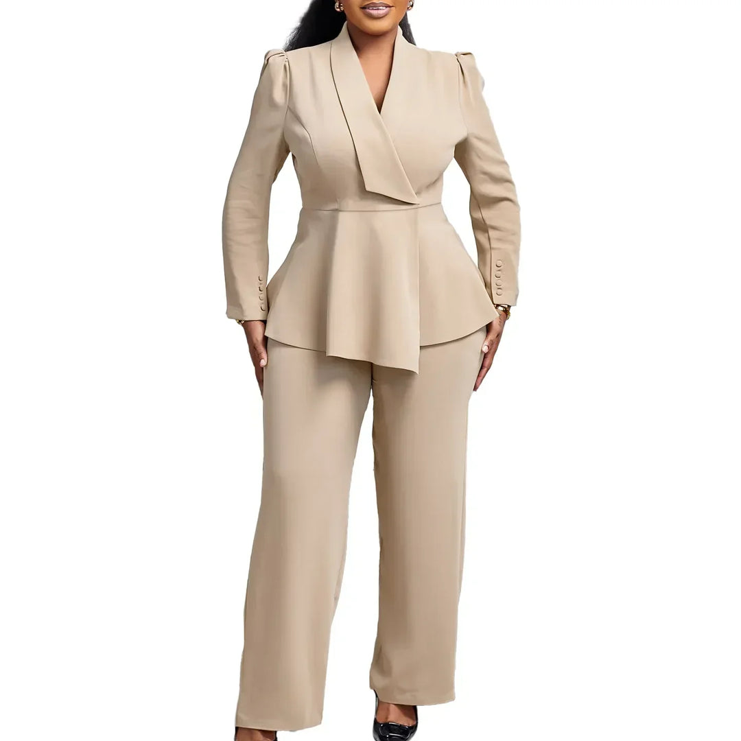 Ragna | Elegant formell sett med skreddersydd lang blazer for kvinner