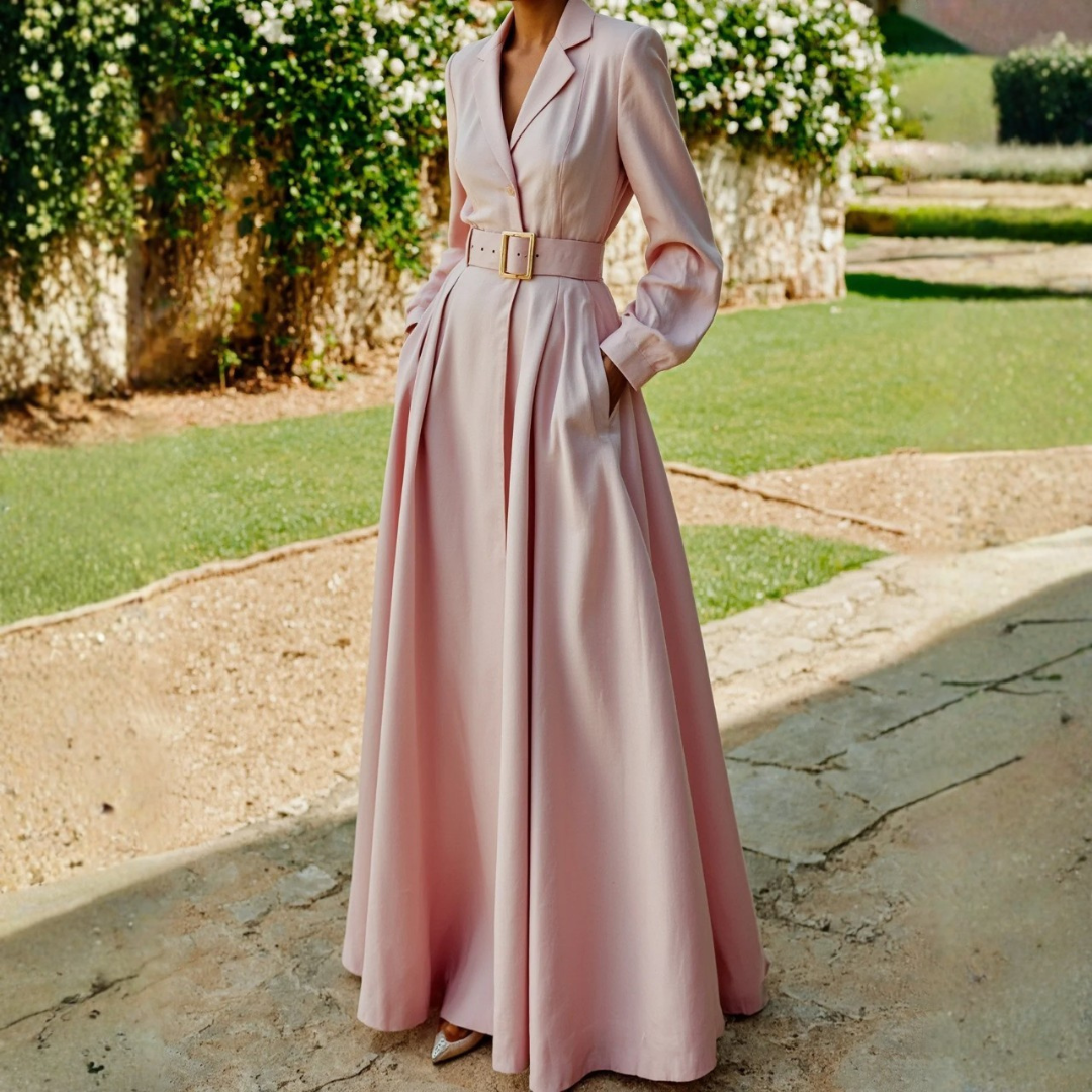 Gabriella | Elegant Maxi Kjole med Belte