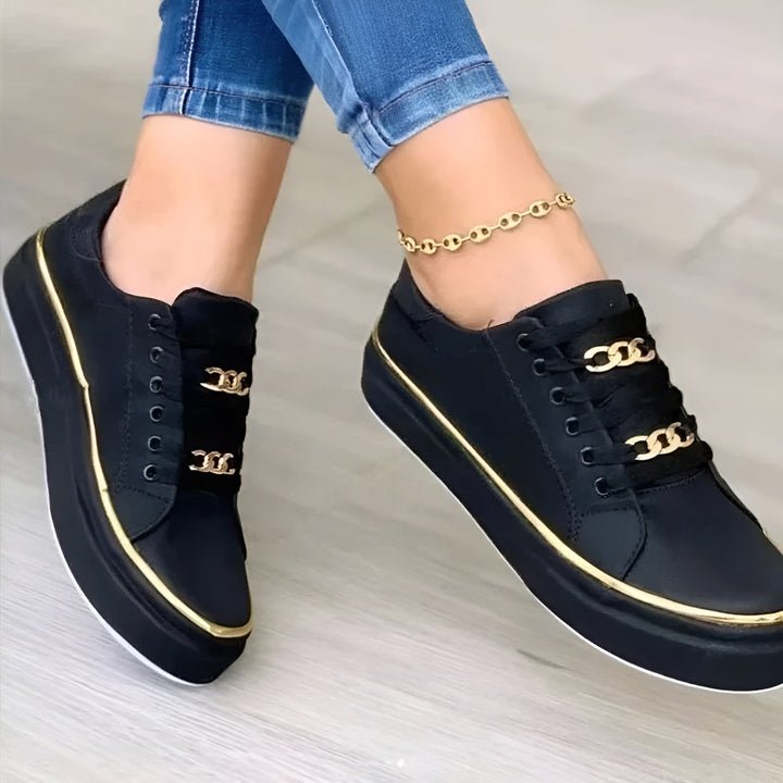 Sofie | Kvinneplattform Sneakers med Snøring
