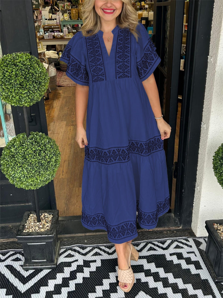Liv | Boho Kjole Løs Passform Myk Drapering Magekontroll