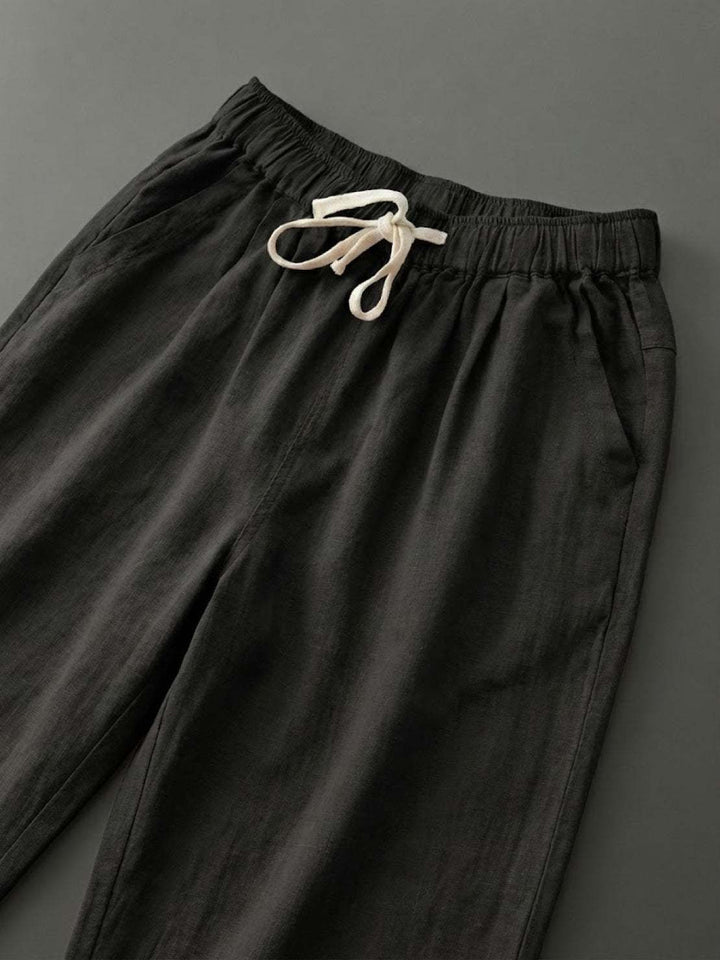 Susanne | Kvinne Drawstring Midje Avslappet Slim Fit Bukser