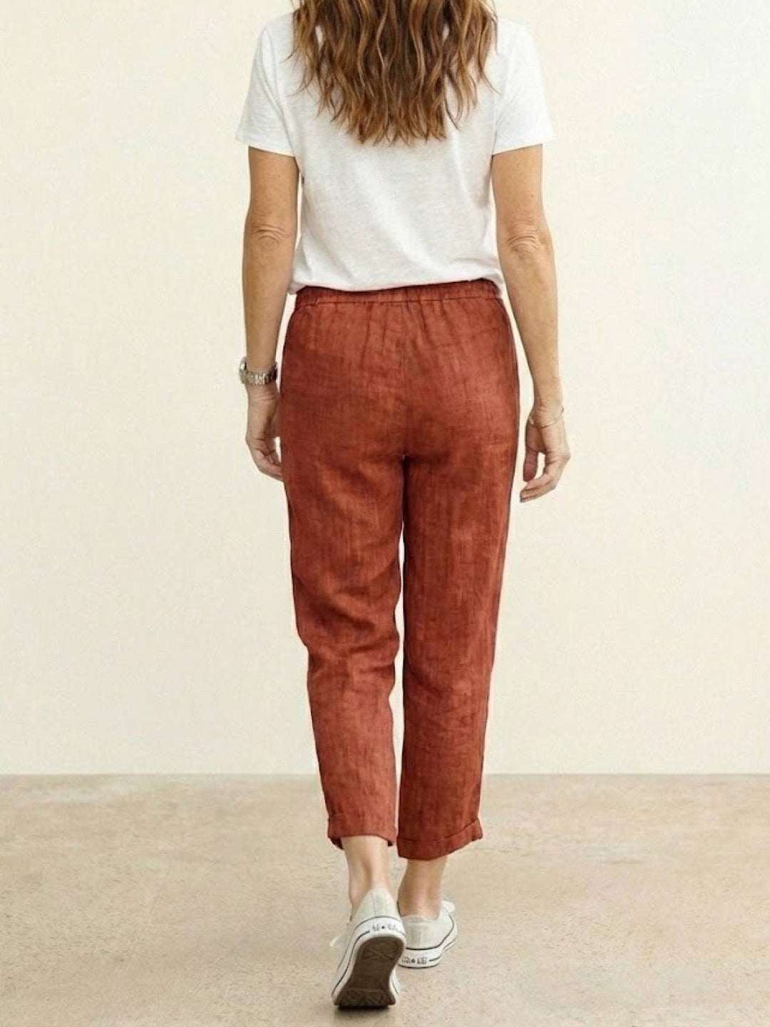 Susanne | Kvinne Drawstring Midje Avslappet Slim Fit Bukser